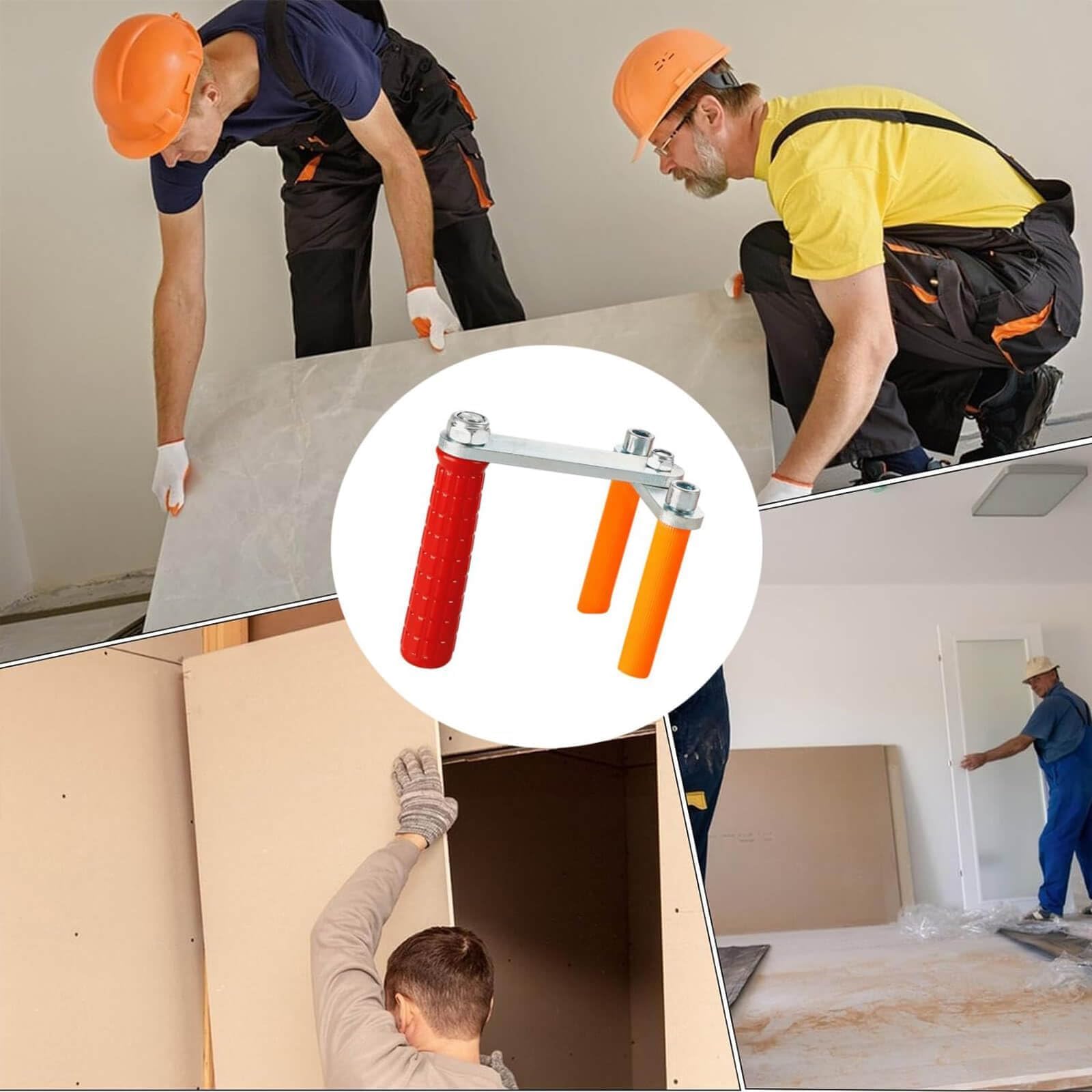 Schwerlast Trockenbau Tragehilfe mit rutschfestem Griff, Multifunktionales Plattenhebewerkzeug für Türen Granit Paneele Holzplatten, Ergonomisches Transportwerkzeug, for Handwerker Umzug Renovierung