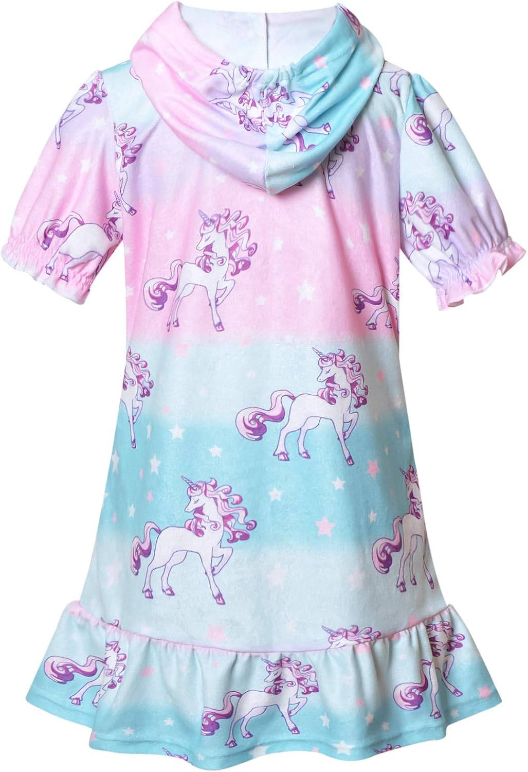 CHILDRENSTAR Girls Swim Coverups Terry Swimsuit Cover-Up Hooded Zip-Up Beach Robe - Image 2