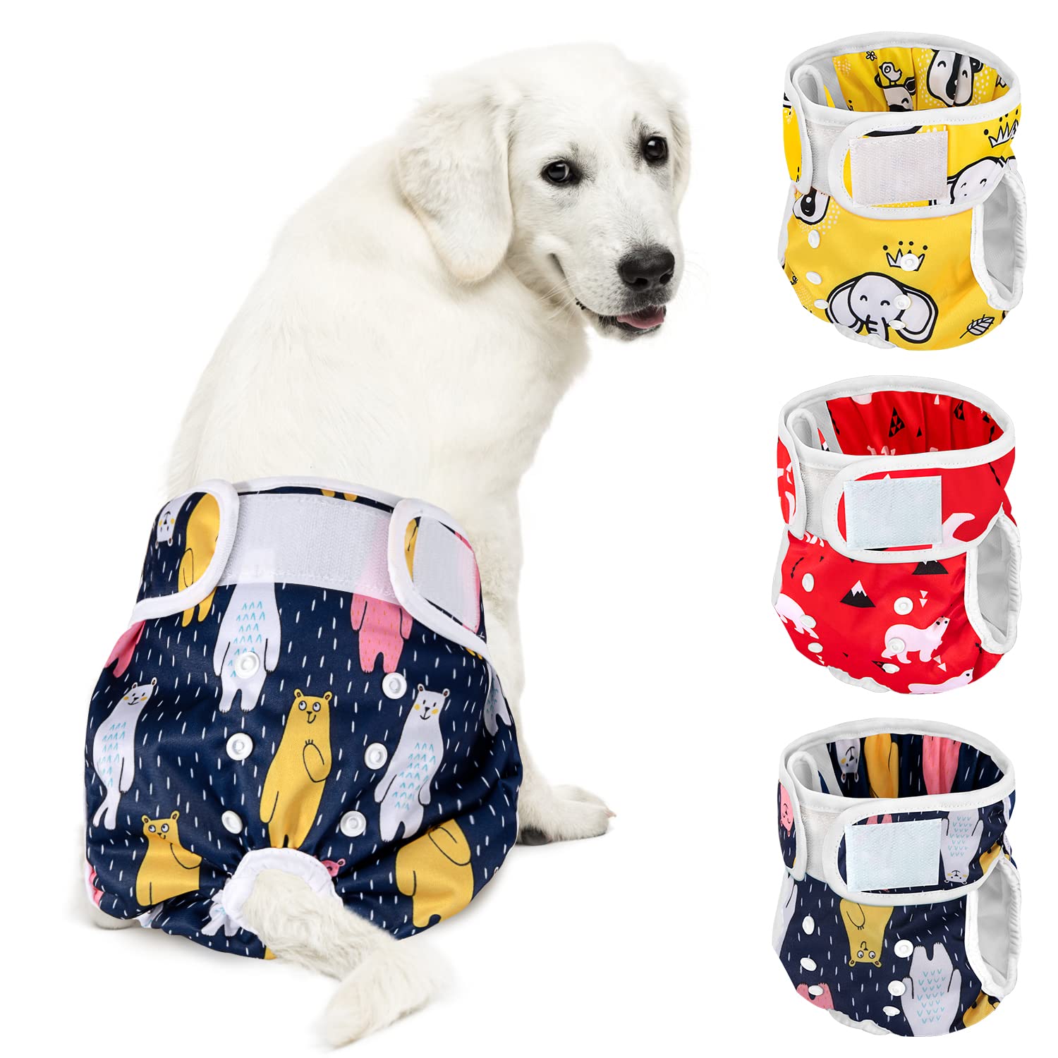 SlowTon Reusable Dog Nappies Female