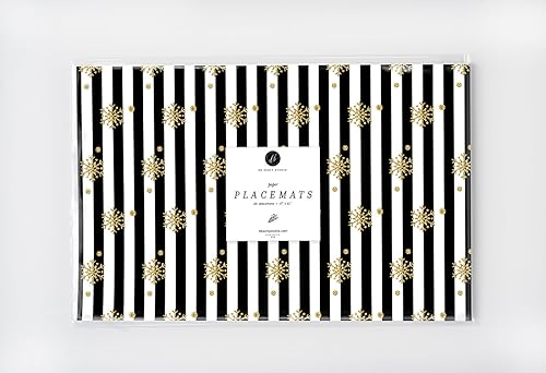 Miniatura 9 de Christmas Table Placemats Disposable, Xmas Placemats For Dining Table, Holiday Party Paper Placemats and Place Mats, Set of 25, 17 inches x 11