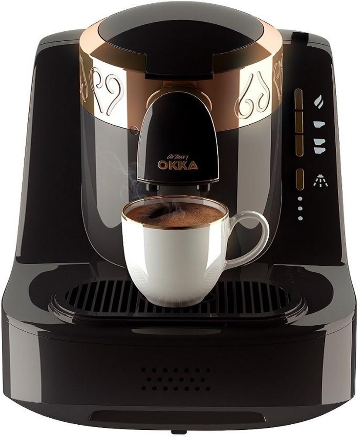 Arzum-Okka High Quality Modern Turkish Mocha Machine Coffee Machine Black/Copper, Colour: Black