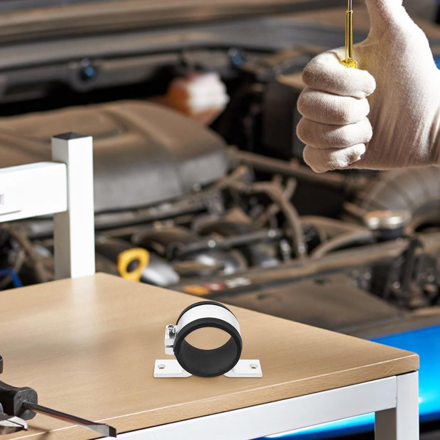 Pump Clamp Ring for Car Modification Quick Install Metal Pump Bracket with Stable Design and Highspeed Compatibility for Enhanced Performance