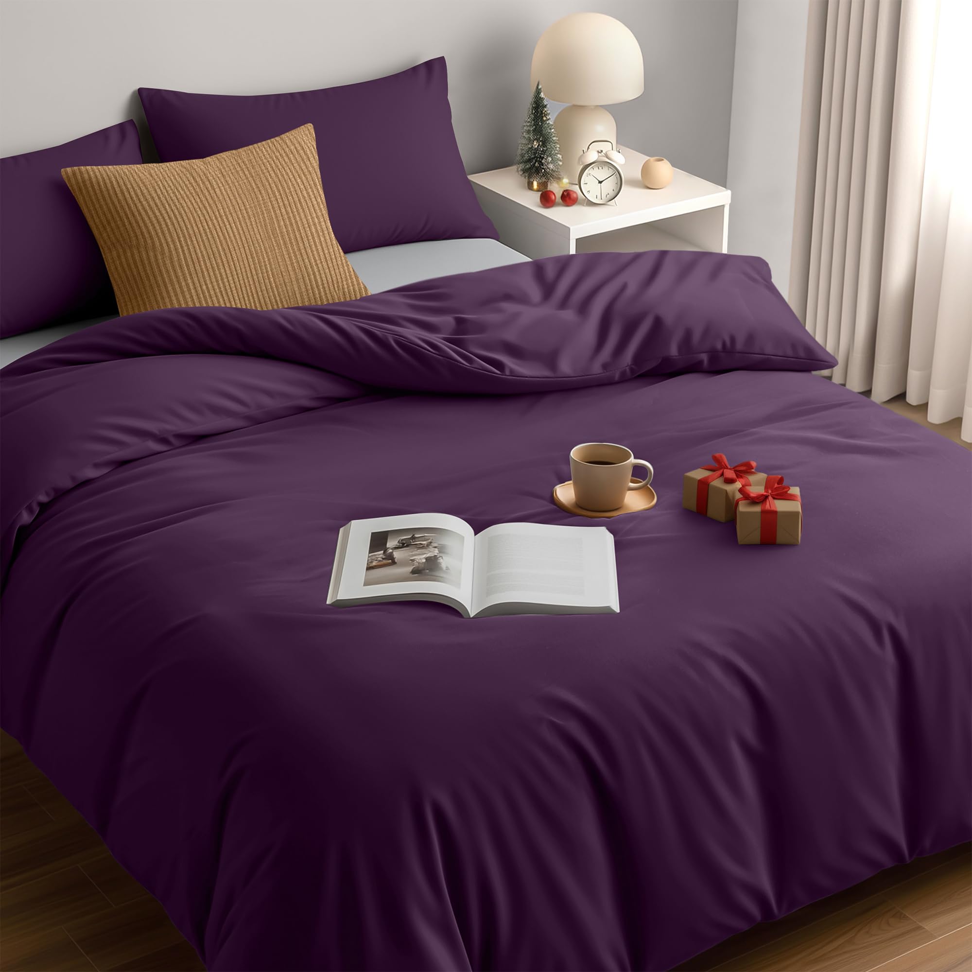 Utopia Bedding Funda Nordica Cama 180 - Microfibra Juego de Funda Nordica 240x260 cm y 2 Fundas de Almohada 65x65 cm (Blanco) — view 14
