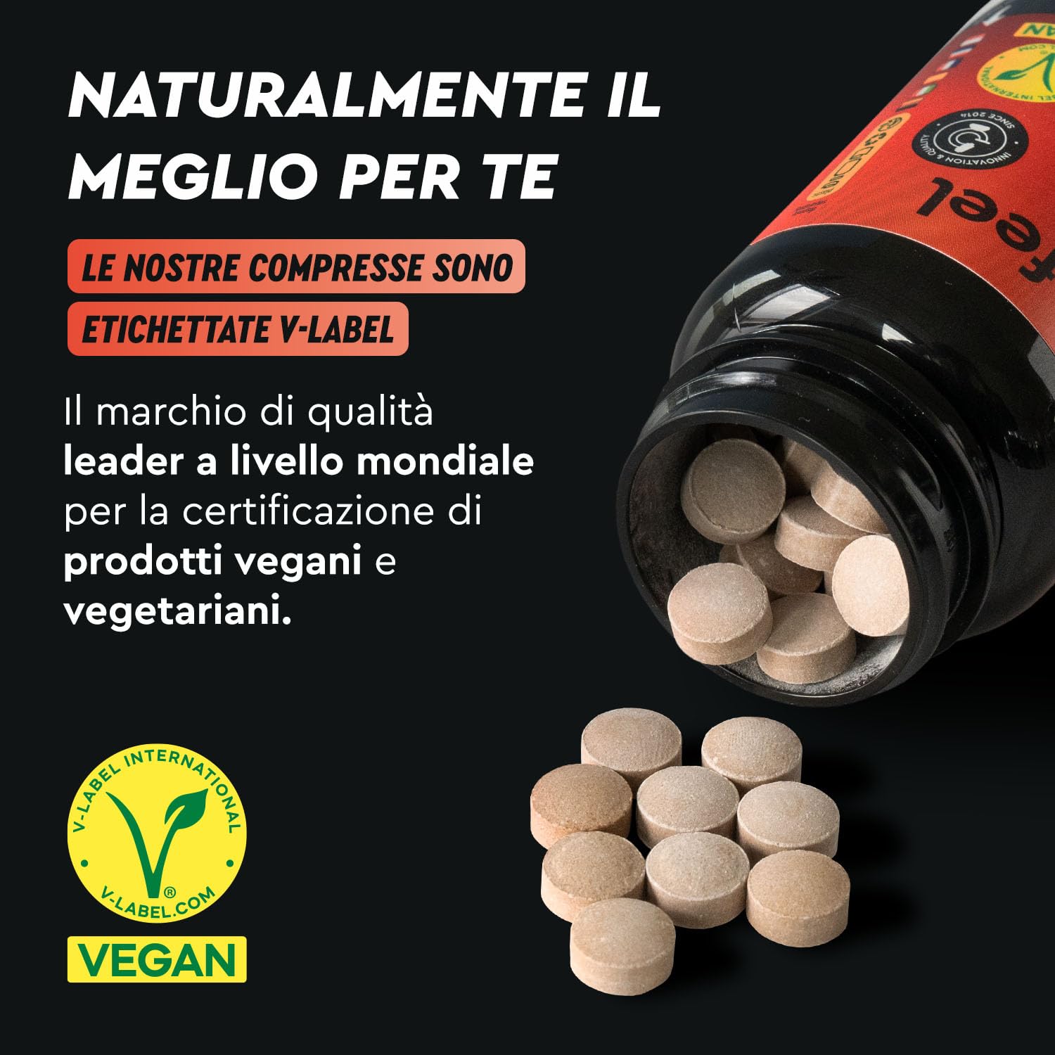 Caffeina + L-Teanina ad alto Dosaggio - 150 Compresse con 200mg di Caggenia + 200mg di L-Teanina da Estratto di Tè verde per dose giornaliera - 100% vegano e testato in Laboratorio