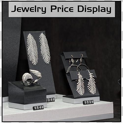 Miniatura 4 de Qunclay 50 Sets Price Display Cube Number Letter Price Tag Cube Blocks Adjustable Dollar Display Stand Small Counter Kit for Jewelry Retail Vending