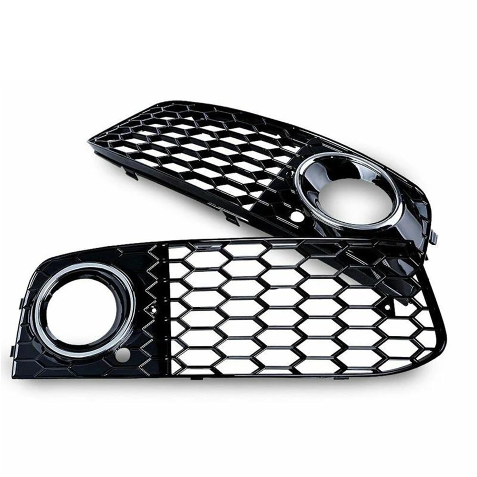 Rejilla De Radiador Luz Antiniebla Del Parachoques Delantero Brillante, Lámpara De Malla, Parrilla Para A4 B8 2008-2012, Accesorios Cromados Para Coche Parrilla Frontal(Chrome)