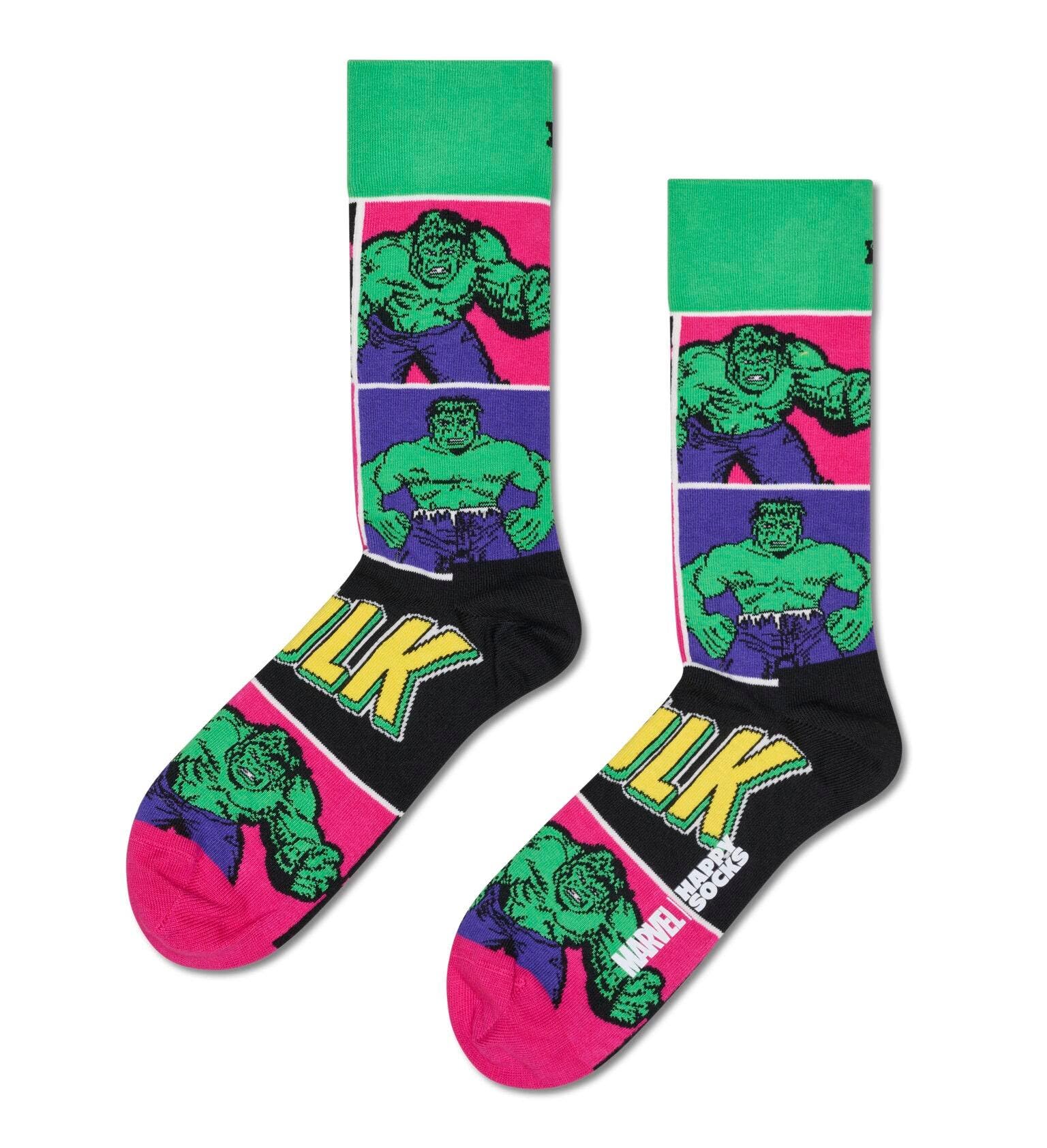 Happy Socks MARVEL™ Zestaw upominkowy dla kolekcjonerów 9 skarpet bawełnianych unisex, czarne, rozmiar 41-46