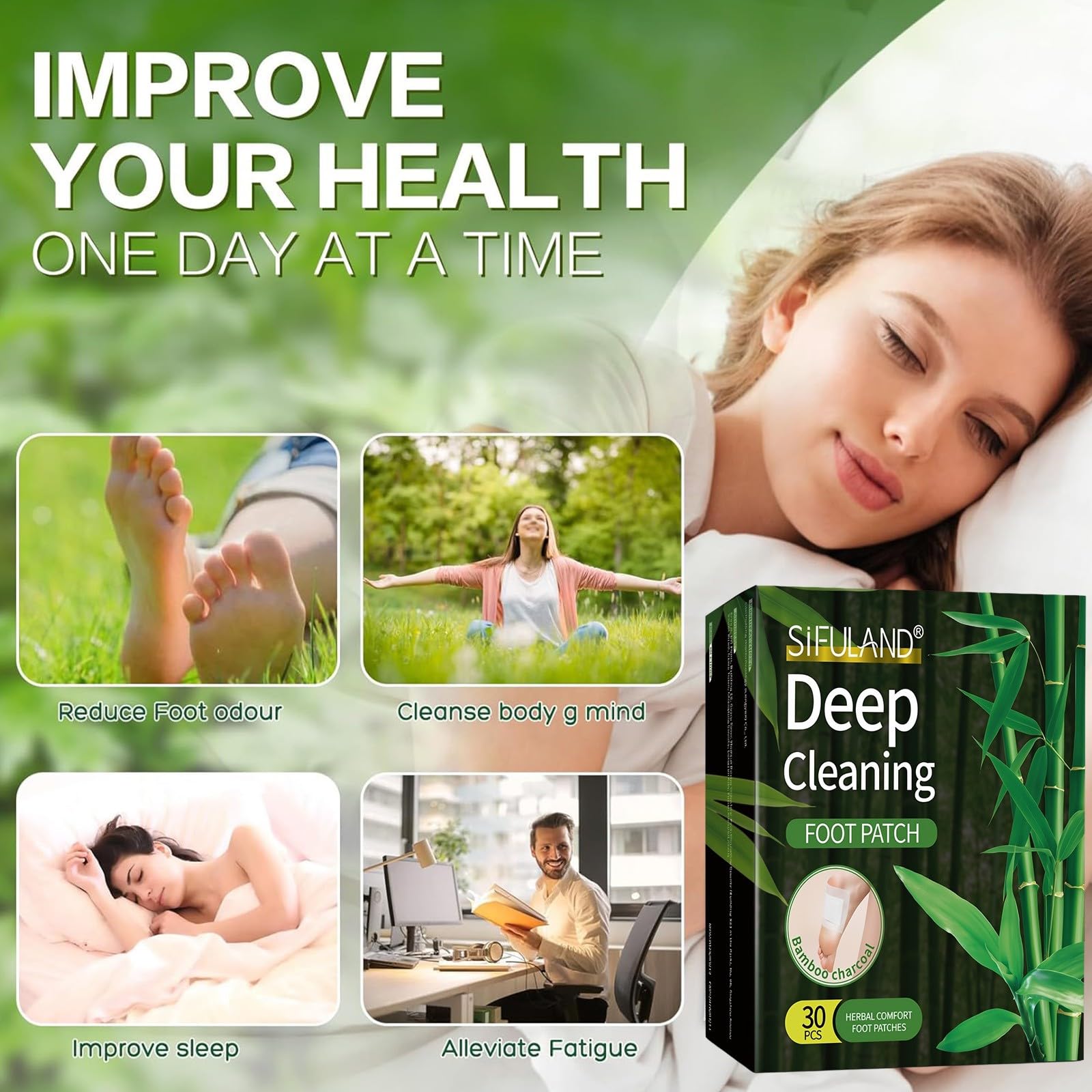 30 Piezas Parches Detox para Pies, Detox Foot Patch,Parches Pies Desintoxicantes,Naturales Bambu Ajenjo Parche Desintoxicacion,Eliminar Toxinas del Cuerpo,Alivio Dolor y Estrés Mejorar el Sueño