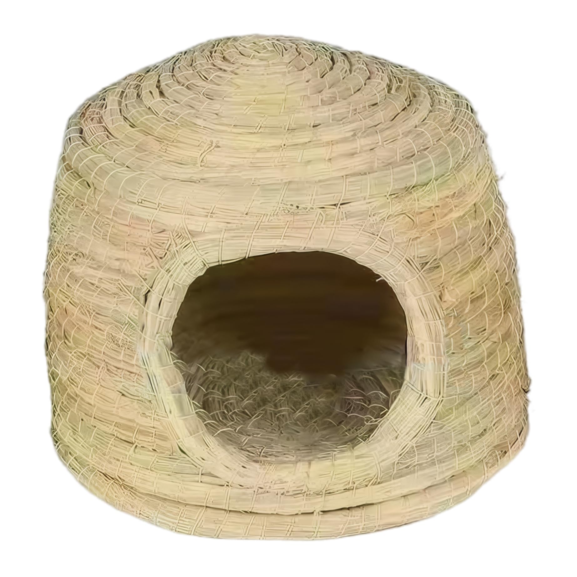 Jorzer Nido de pájaros para Jaula, casa de pájaros Tejidos de Paja para Jaula, Caja de anidación de Periquito a Prueba de Viento de 11.8x8.3 Pulgadas, Caja de anidación portátil.