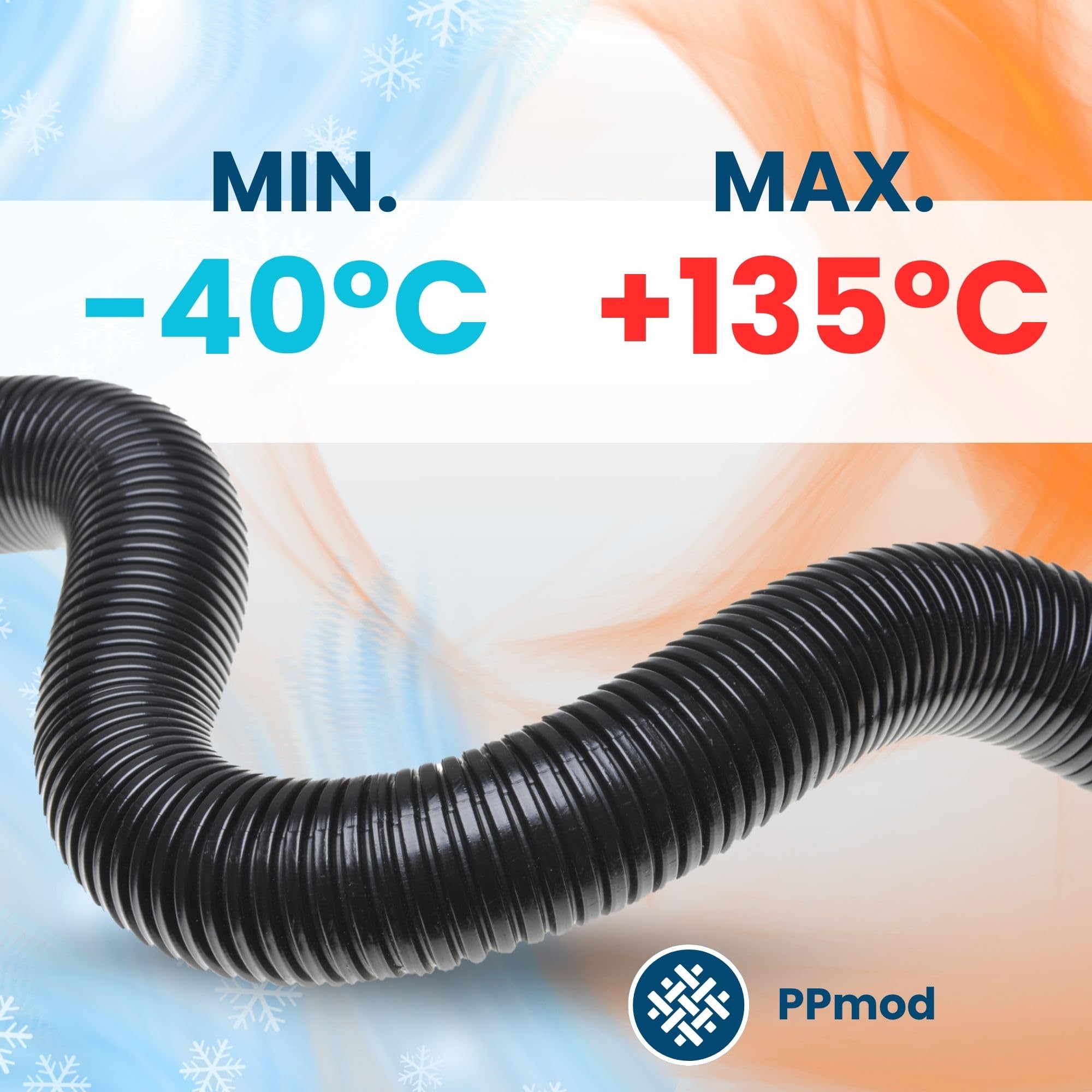Kalitec Tubo Corrugato Chiuso NW 16-50 m Protezione Cavi e Anti Martora | Tubo vuoto non scanalato in PP, resistente UV e fiamme, diametro 18,8 mm, ideale per auto, giardino e cavi industriali