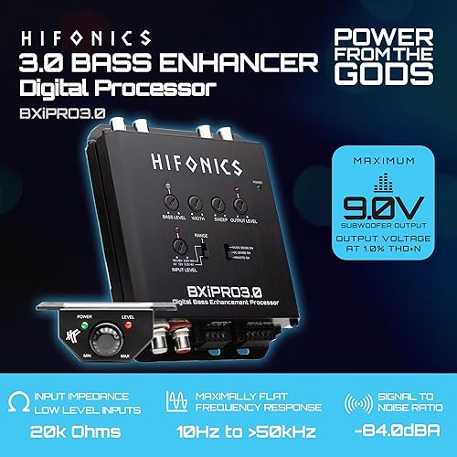 Miniatura 2 de Hifonics BXIPRO3.0 Potenciador de bajos, procesador digital con control remoto de montaje en tablero, integración con cualquier vehículo para