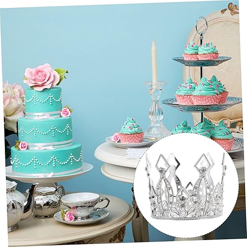 Miniatura 5 de NOLITOY 12 piezas de corona de torta nupcial decoración retro cristales decoración plata tocado pastel de boda adorno Ramo Buchon decoración de mesa