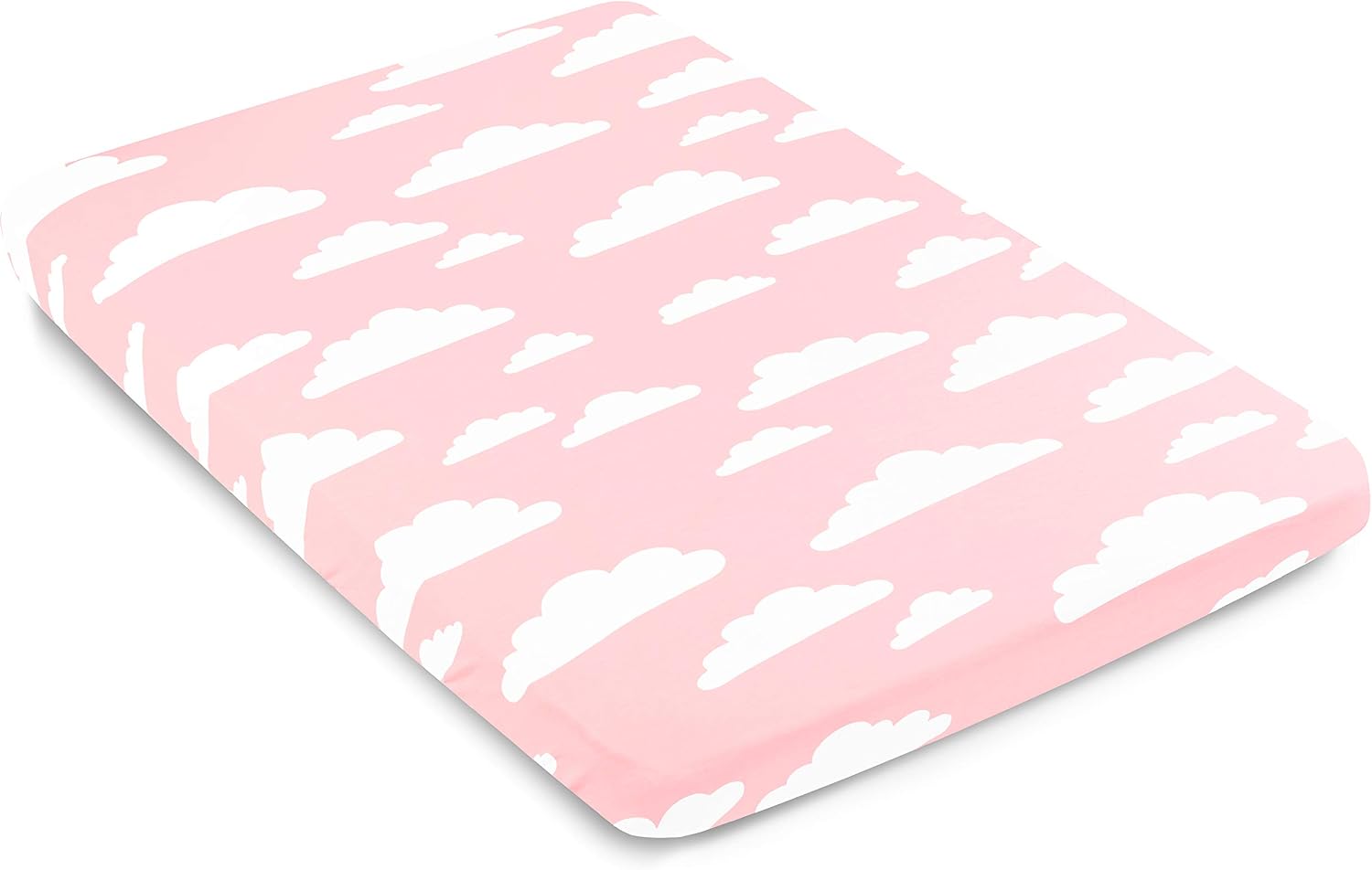 Pack n Play Sheets – Premium Pack and Play Sheets 4 Pack – 100% Super Soft Jersey Knit Cotton Playard Mattress Sheets – Portable Playpen Fitted Play Yard Mini Crib Sheet for Girl (24 x 38 x 5)