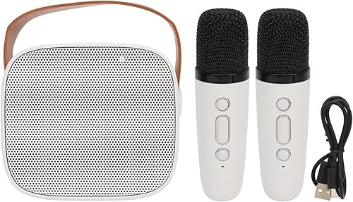 VGEBY Mini Karaoke Machine, Wireless Microphone Shocking Loudspeaker Mini and Portable Creating A Home KTV