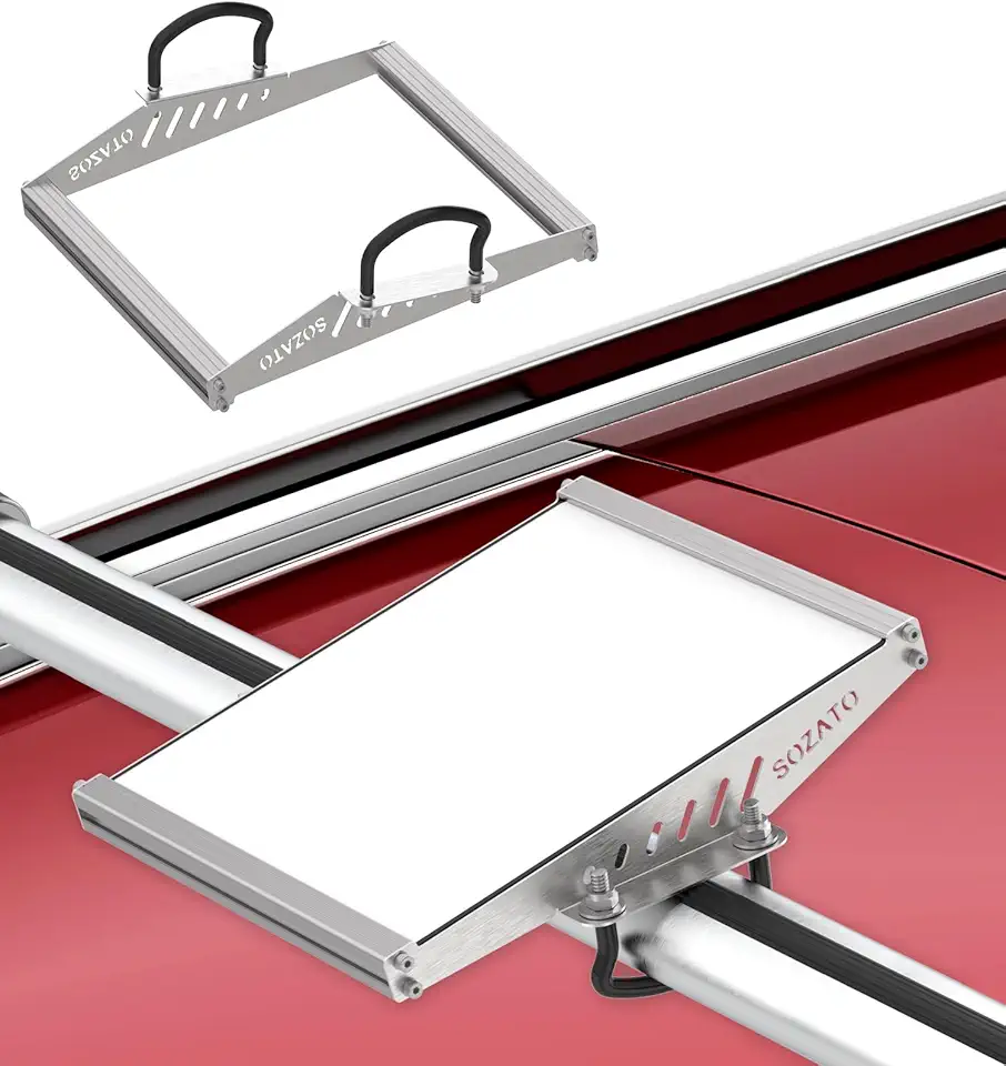 Starlink Mini suporte para carro, kit de montagem Starlink mini rack de teto com proteção total de metal, espuma de absorção de choque, grampos de parafuso em U ajustáveis, suporte de rack