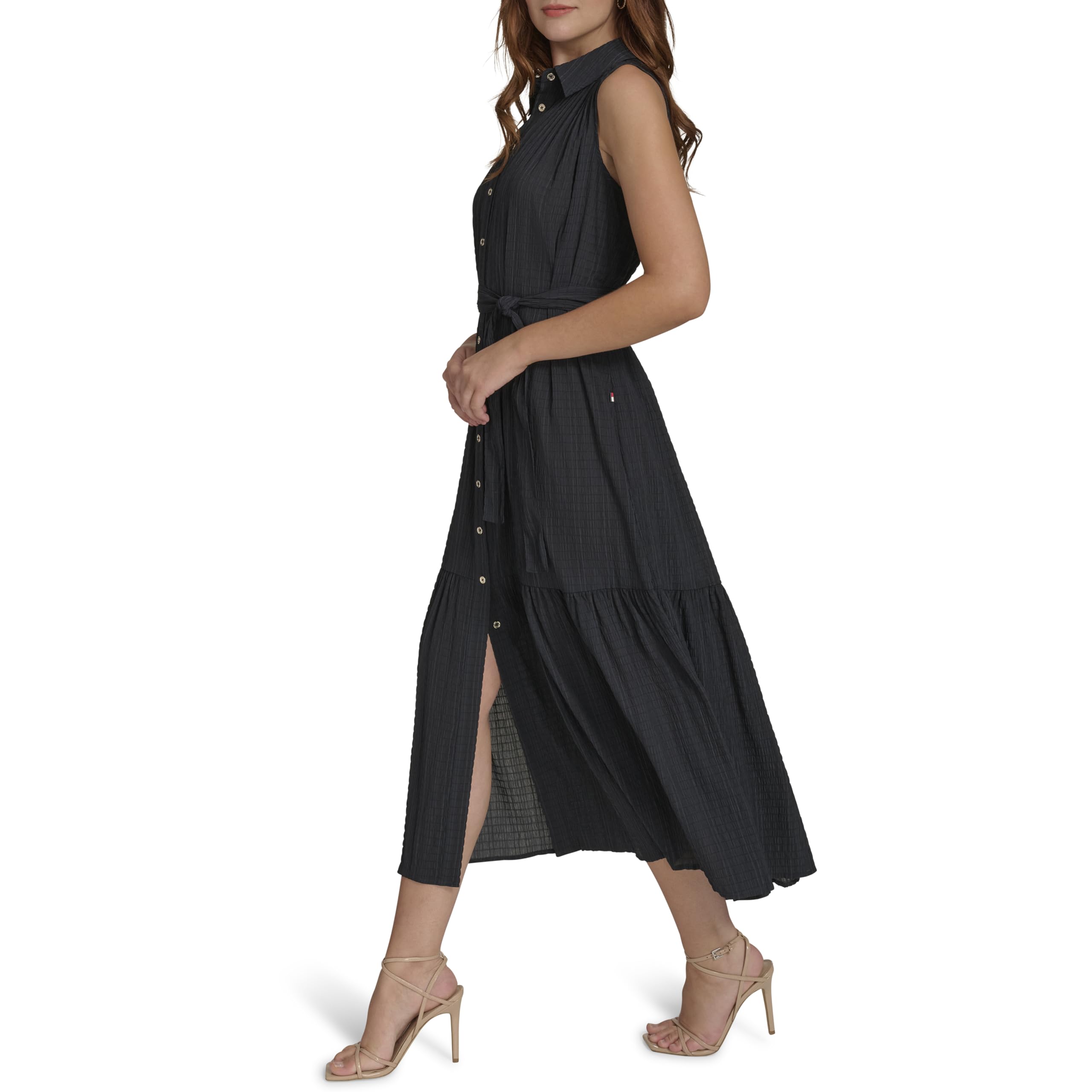 Tommy Hilfiger Damen Sleeveless Midi Shirt Dress Kleid