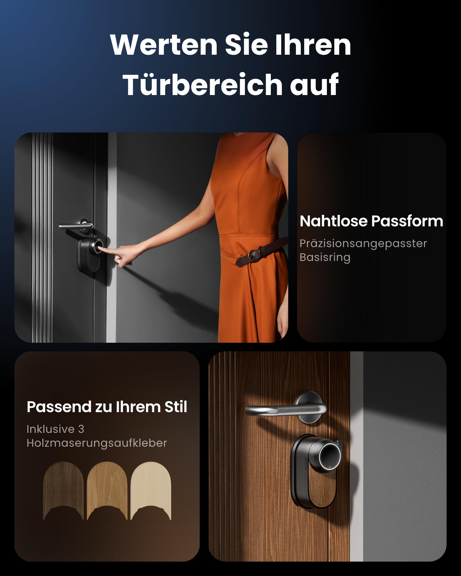 SwitchBot WiFi Smart Lock Ultra mit Keypad Vision Pro – 3D-Gesichts- & Venen-Erkennung, kontaktlose Entsperrung, passend für Europrofil-Zylinder, kompatibel mit Matter, Alexa, Google und IFTTT
