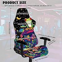 Vista 9 de Mushroom Gaming Chair Slipcover with Zipper Vibrant Computer Chair Covers Strtchable Boho-Chic Ergonomic Gamer Chairs Protector for Adults