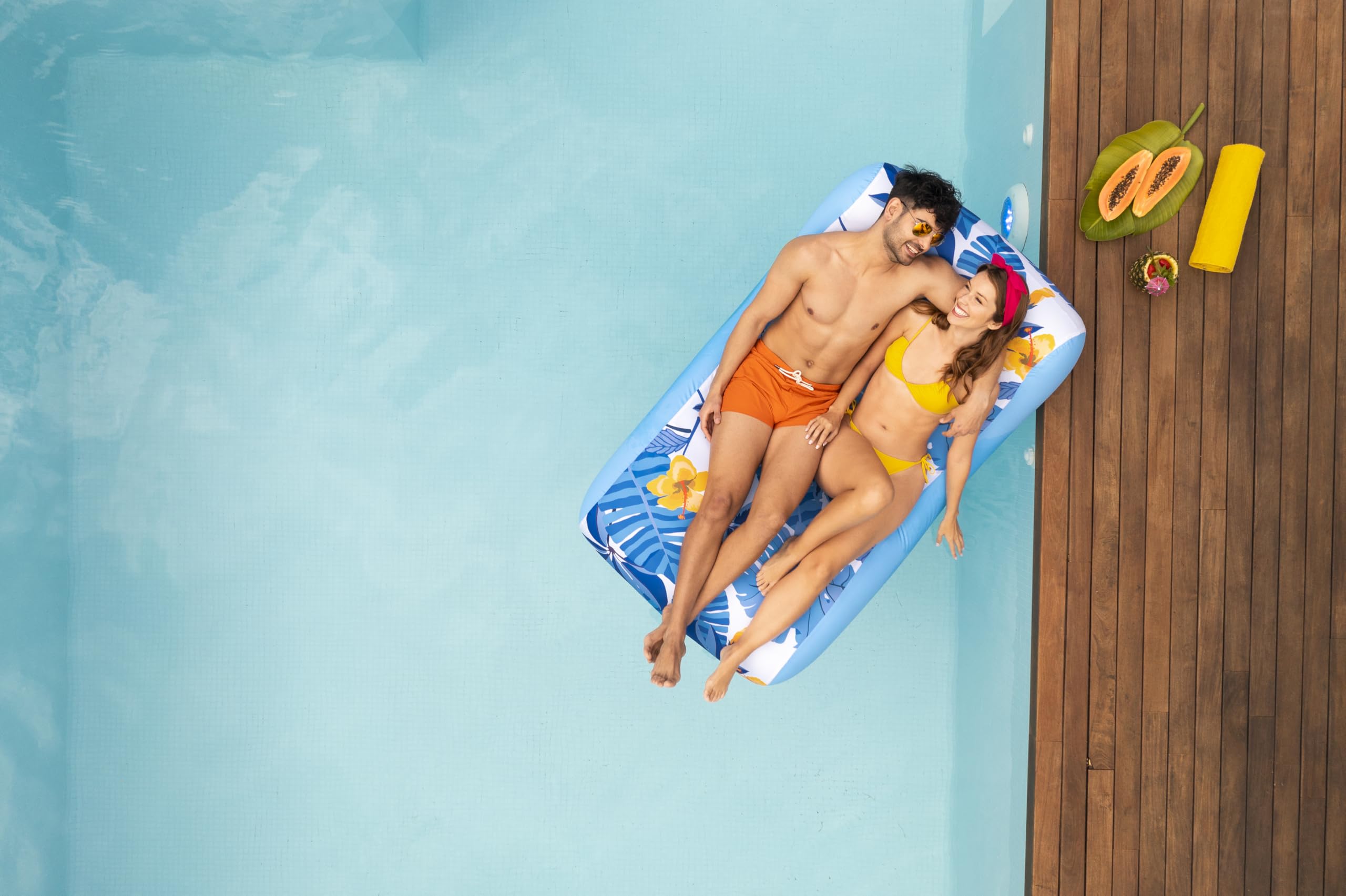 Bestway Poolliege Blissfull Drifter mit Textilbezug 176 x 107 cm