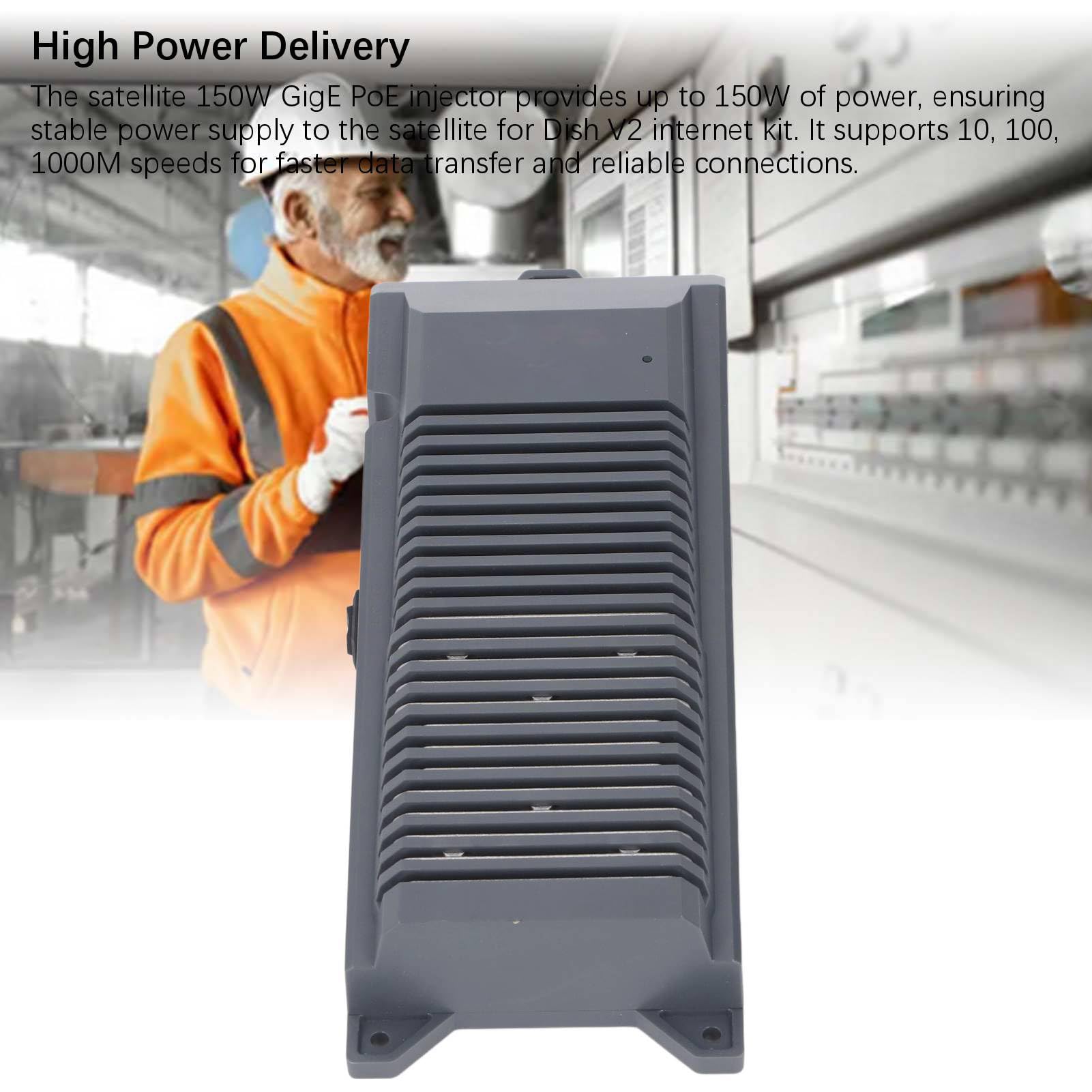 EL3 DC Power Converter Kit para Gen 2 Dishy, ​​DC10-30V a PoE DC48V 150W 5 en 1 Internet Rápido Al Aire Libre, Kit de Conversión 12V con Convertidor DC