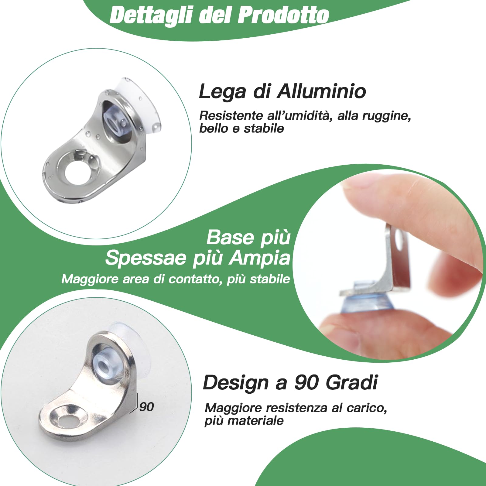 2 Ripiani Pieghevoli In Acciaio Inox Per Mensole Da Parete - Foto 8