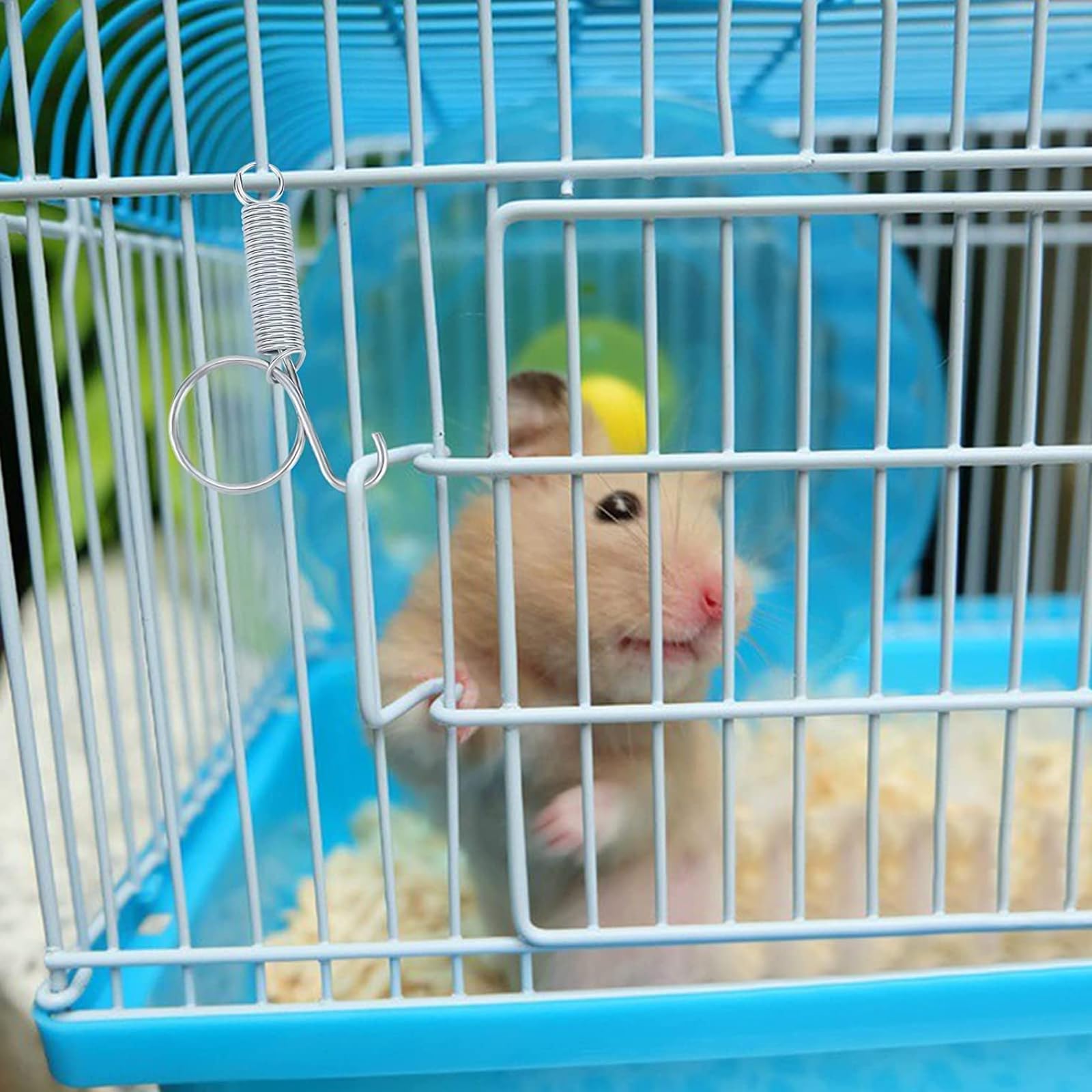Gabbia per conigli, gancio a molla, gancio a molla, molla di blocco, barretta a gabbia per conigli, gatti e gabbie per cani, interni ed esterni