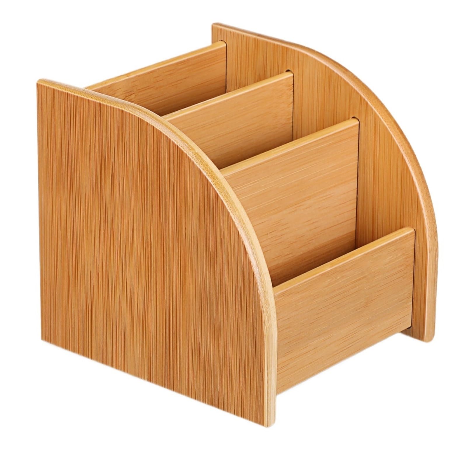 LPACXBYD Bamboo Pen Holder Multi-Compartment Wooden Desk Organizer Pen Holder Desktop Stationery Storage Box for Office Home Study