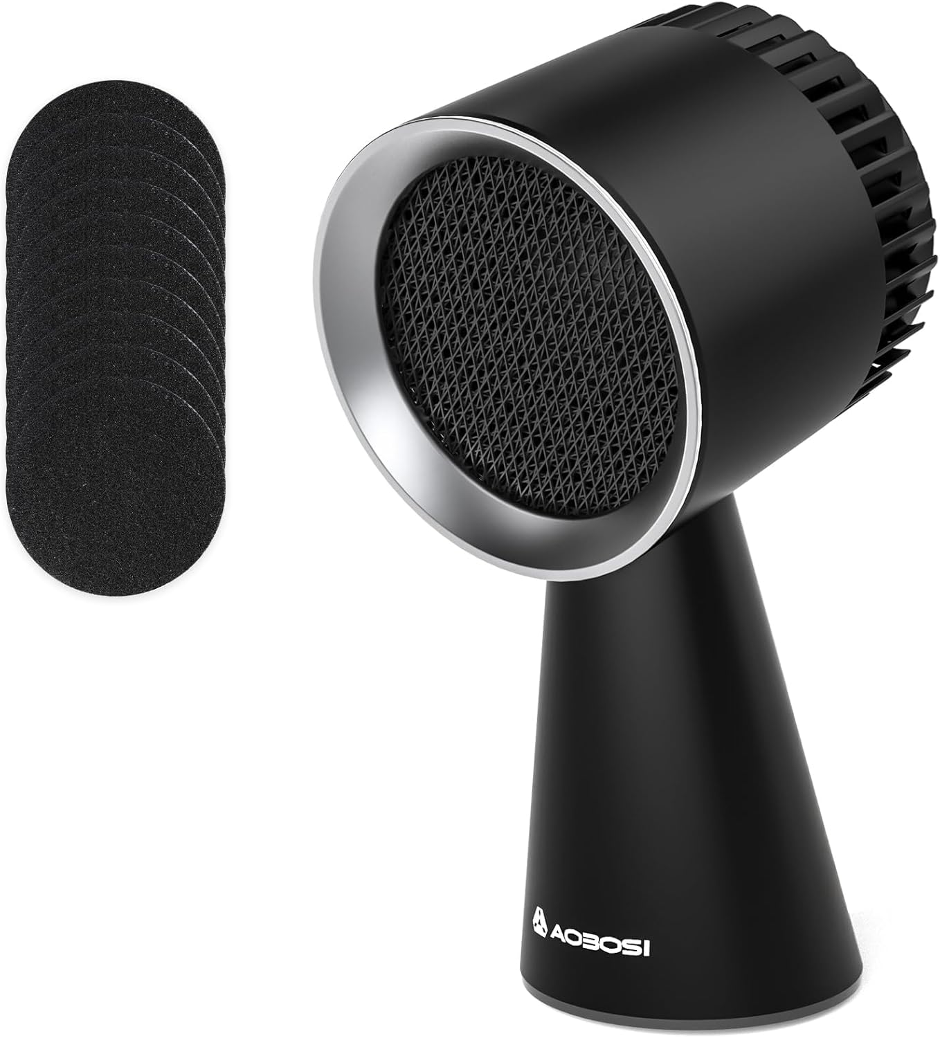 AAOBOSI Portable Range Hood,Desktop Range Hood with Larger Caliber,3 Speed Kitchen Exhaust Fan, Low Noise,Oil Collection Cup,10xAir&Oil Filters,Portable Kitchen Hood for Indoor&Outdoor,RV,Black