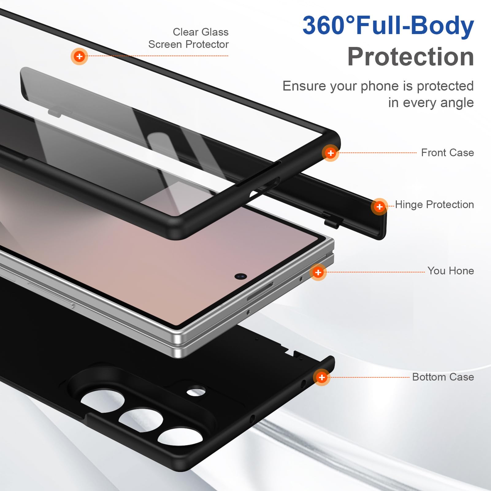 Custodia Magnetica For Samsung Galaxy Z Fold 8 Ultra, Custodia Protettiva For Lenti Completamente Avvolgente, Copertura Leggera E Ultra Sottile, Resistente Ai Graffi, Supporta La Ricarica(White)