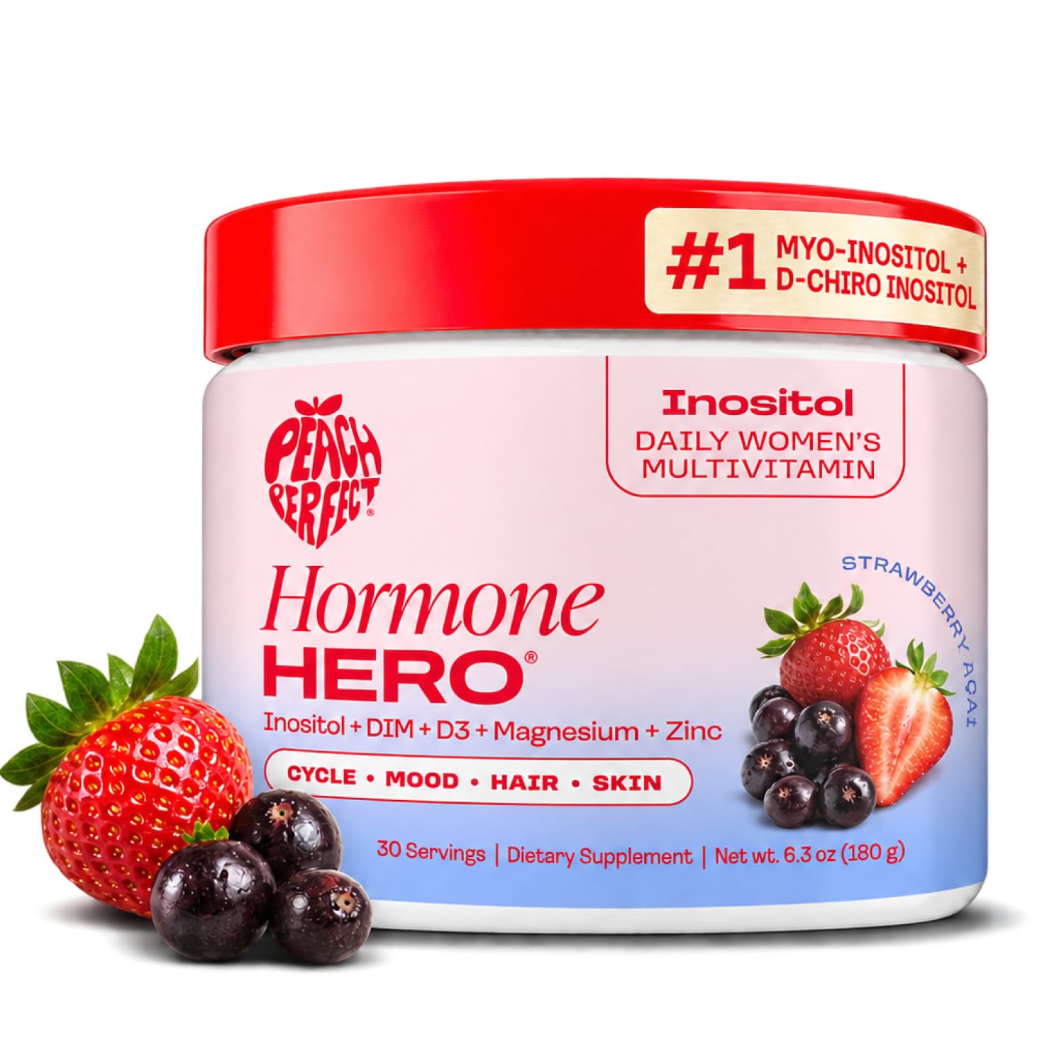 Peach Perfect Inositol Powder Multivitamin
