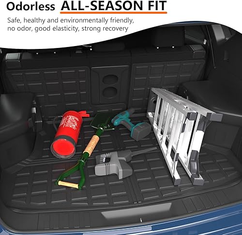 Miniatura 4 de Xipoo Tapete de suelo compatible con Nissan Rogue 2014-2020 Cargo Liner Backrest Mats repuesto para accesorios Nissan Rogue 2014-2020 (se ajusta a