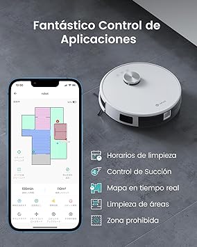 LEFANT M1 2 en 1 Robot Aspirador y Fregasuelos, 4000Pa, Navegación dToF, 200min, Auto-Recarga, WiFi, 8 Zonas No-Go, Ideal para Pelo de Mascotas/Alfombras2