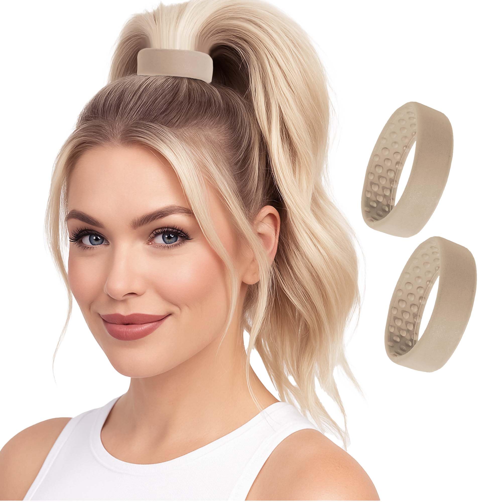 2 Medium PONY-Os for Fine to Normal Hair or Slightly Thick Hair (Dark Blonde)