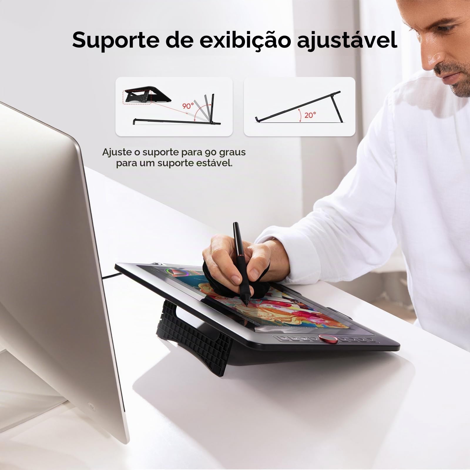Tablet de desenho XPPen Artist 13.3 Pro com tela, totalmente