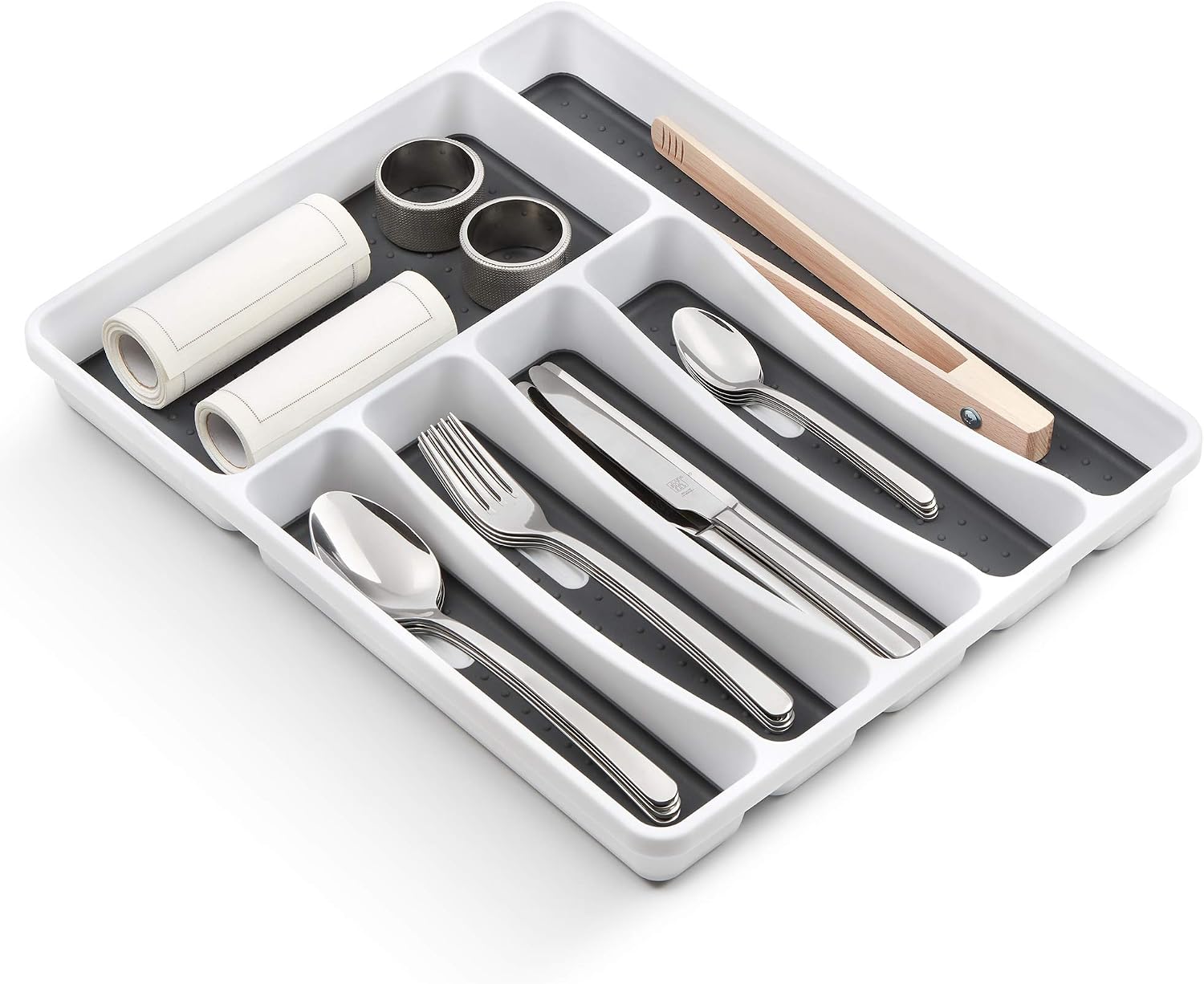 Rayen Cutlery Organizer, White, Medida: 40 x 32,5 x 5 cm