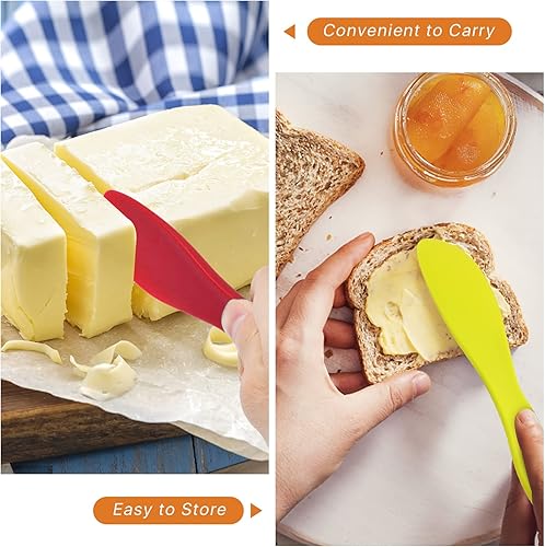 Miniatura 4 de Esparcidor de mantequilla de plástico de 20 piezas, herramientas multiusos de 7 pulgadas para niños, versátiles juegos de cuchillos de glaseado de