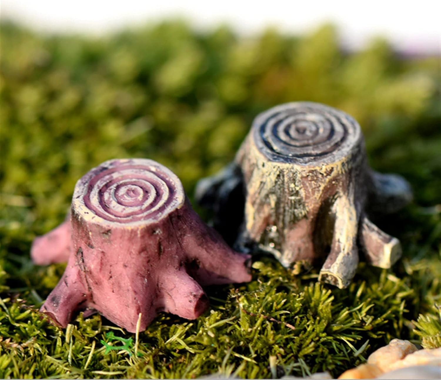 10pcs/lot Crafts Decorations Miniature Multicolour Tree Stump Fairy Terrarium Christmas Xmas Party Garden Gift
