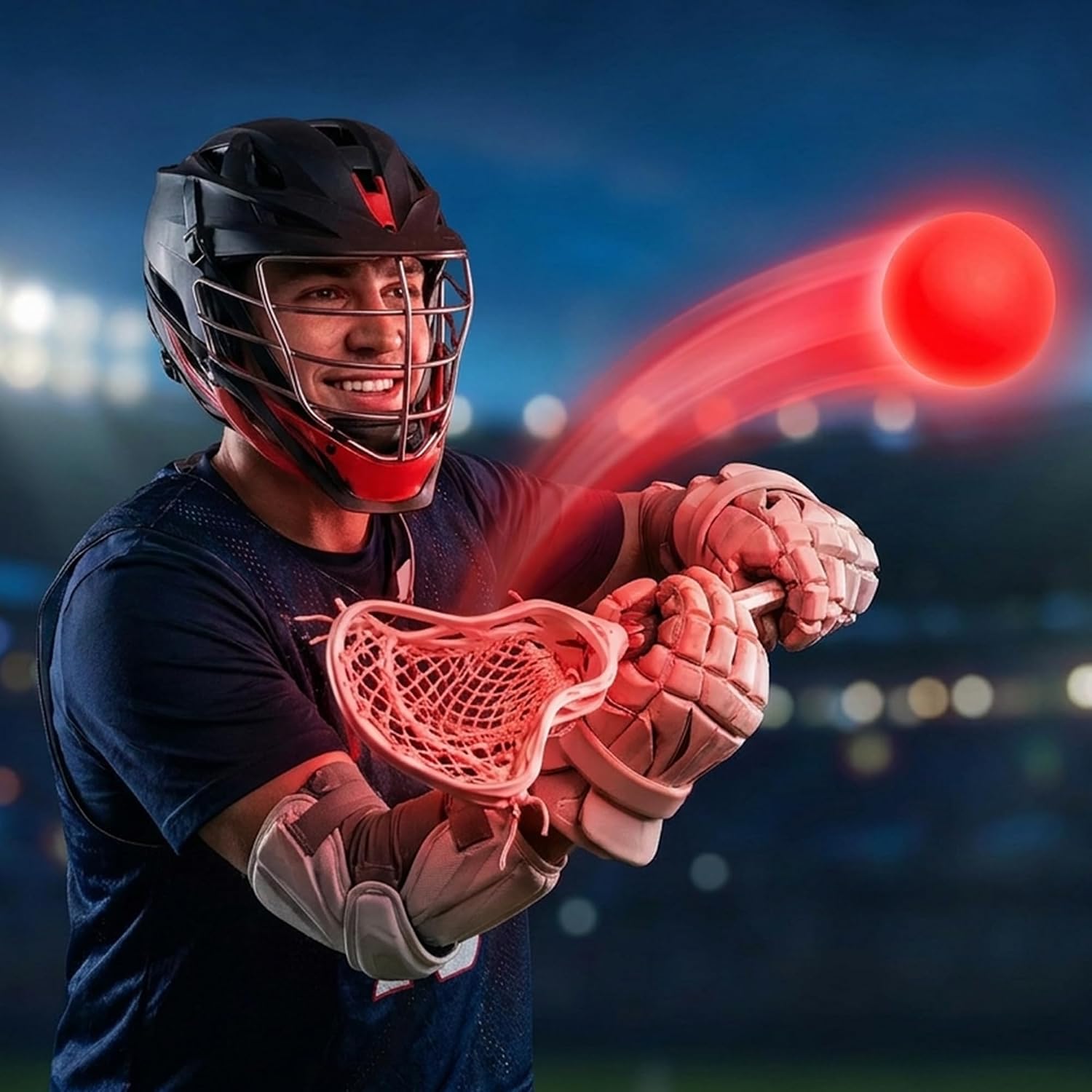 Glow in the Dark Lacrosse Ball | Official Size & Weight | 2 Pack | Night Practice & Training