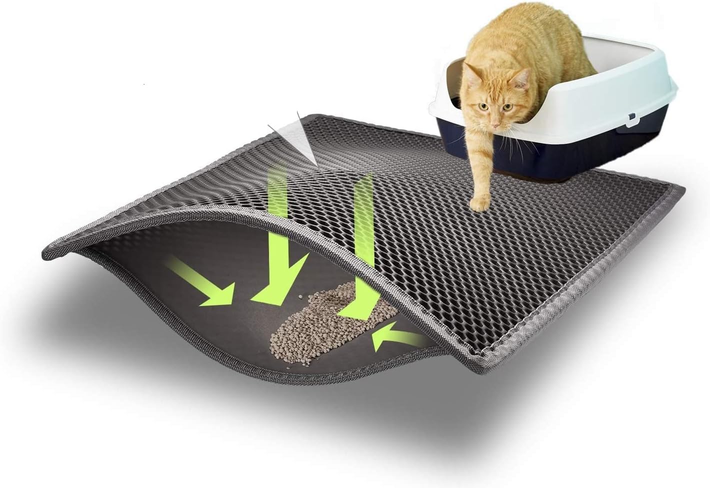 Cat litter mat, large detachable litter mat,