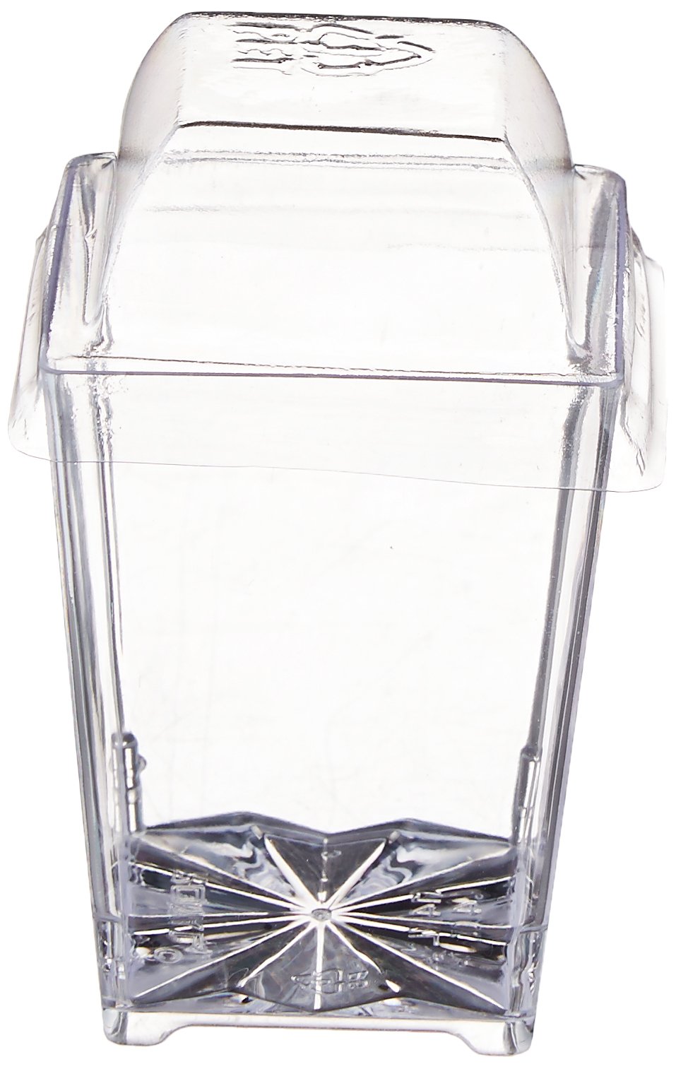 Clear Lake Enterprises Parfait Dessert Tumbler Cups with Dome Lids, 4-Ounce, Translucent, Square, 50-Pack