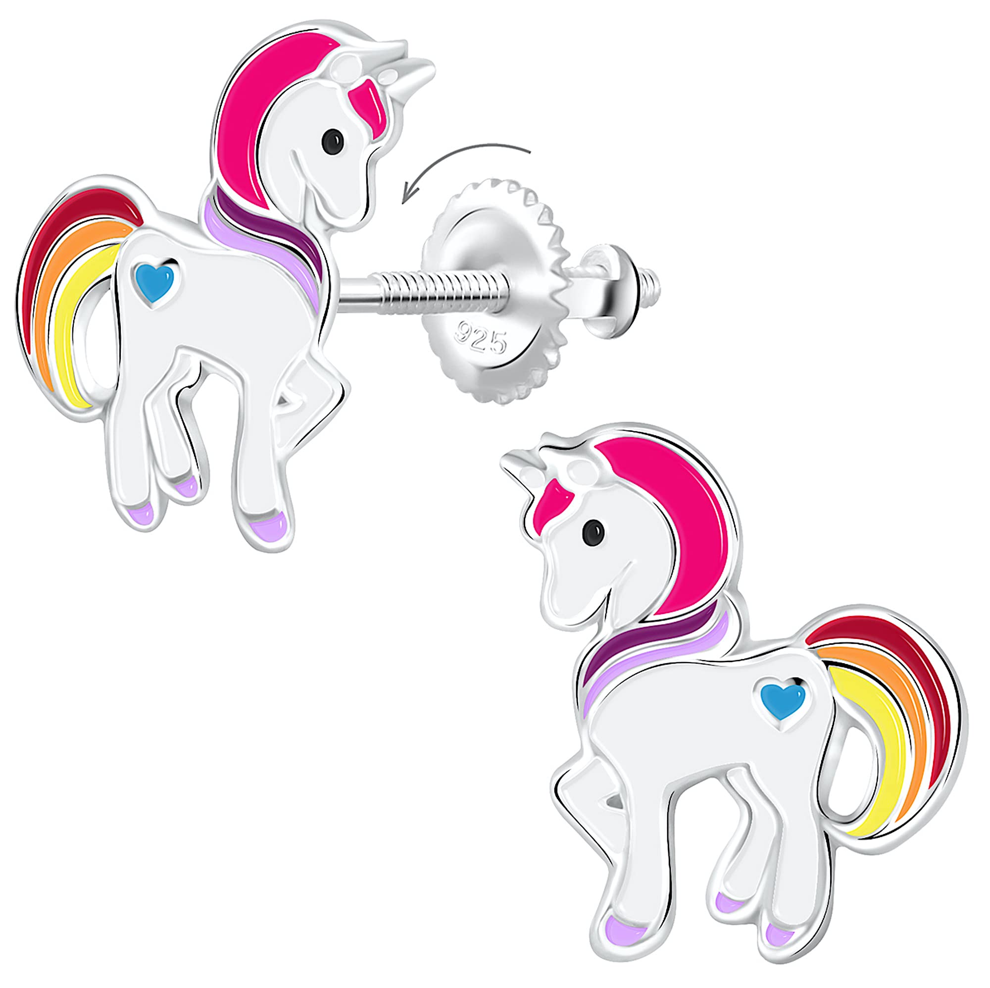 Aww So Cute 925 Sterling Silver Hypoallergenic Unicorn Stud Earrings for Babies, Kids & Girls | Diwali Gift/Birthday Gift | Comes in a Gift Box | 925 Stamped with Certificate of Authenticity | ER2033 (B0B6RP5WC8) Amazon Price History, Amazon Price Tracker