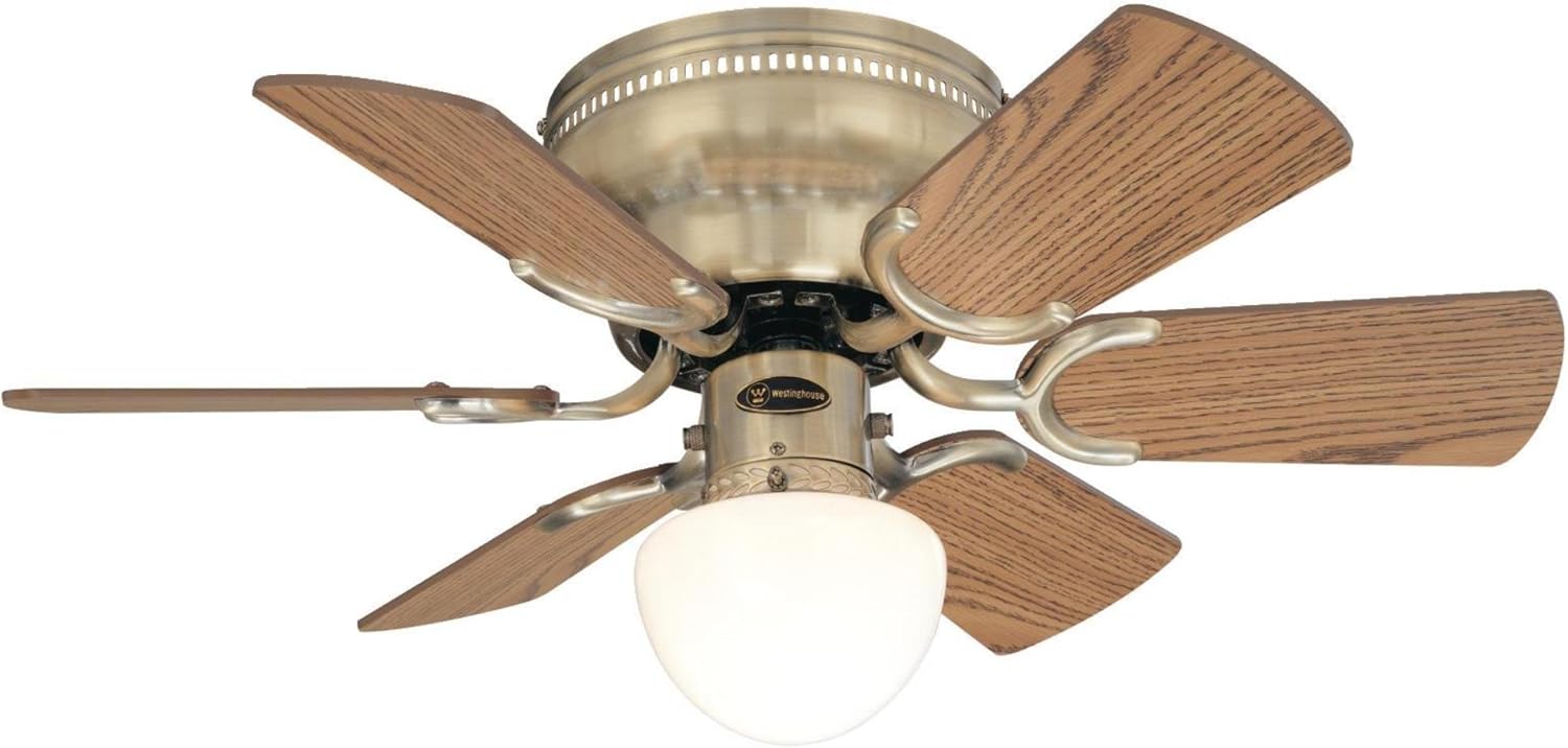 70% оƒƒ Dіѕсоunt Westinghouse Lighting 7215800 Petite Indoor Ceiling Fan with Light, 30 Inch, Antique Brass