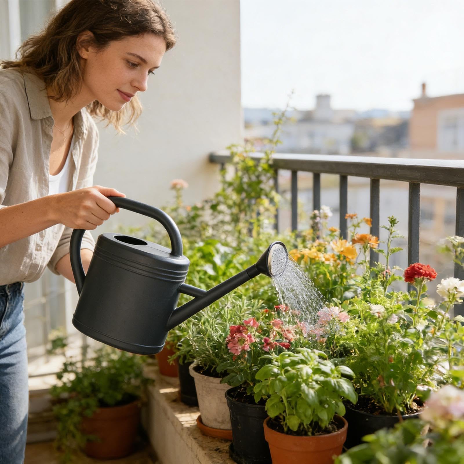 Blumen Gießkanne 3L Mit Tragbarer Und Abnehmbarer Langer Tülle Für | Indoor Gießkanne Für Zuhause Für Draußen, Haus, Weihnachten, Terrasse, , Rasen, Gartengestaltung, Hinterhof, Inne