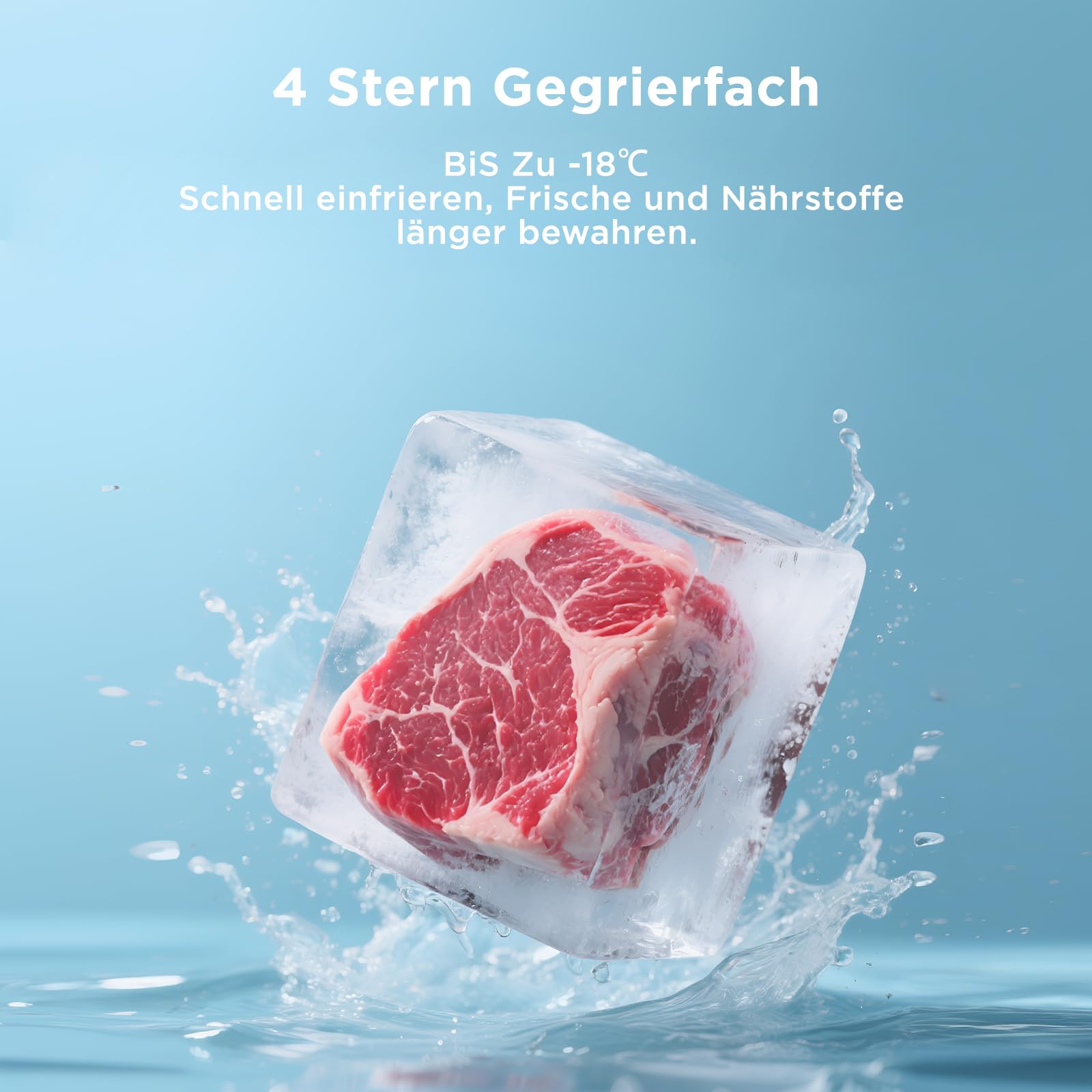 Midea 270L Kühlschrank mit gefrierfach, Nofrost, 180cm,EEK C,140 kWh/Jahr | 199L Kühlteil + 71L 4 Sterne Gefrieren( -24℃), Multi-air Flow,Inverter Kompressor, 38dB, Fresh zone, Bru-stahl
