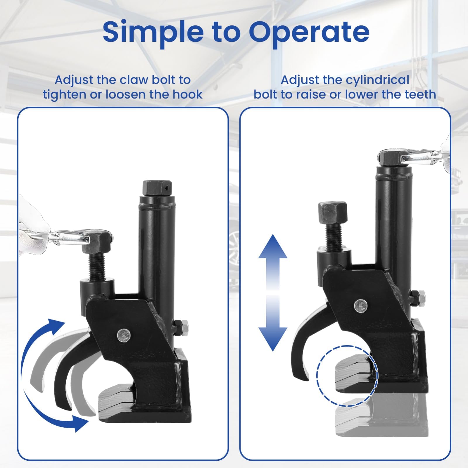 Smontagomme manuale, smontagomme portatile per ruote da 97-107 cm (38-42 pollici), strumento di riparazione pneumatici per carichi pesanti con sistema di leva, per auto, camion, trattore, ATV, black