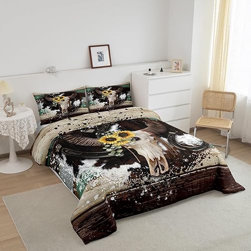 Miniatura 249 de Castle Fairy Juego de edredón con bandera estadounidense, tamaño King, ropa de cama de animales de pastor alemán para niñas y adolescentes, juego