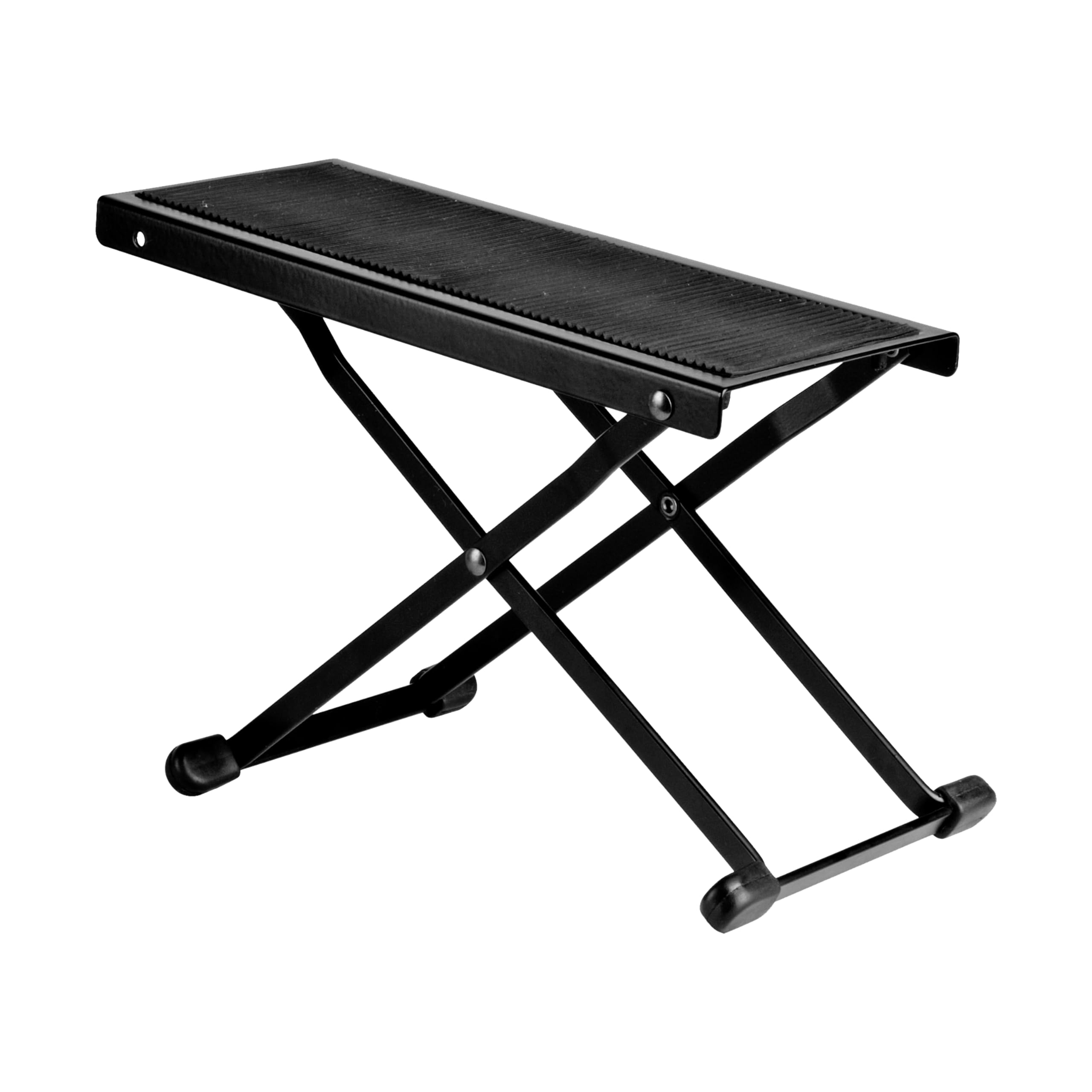 BexGears Guitar Foot Rest 5-Position Height Adjustable Rubber End Caps Stool Adjustable Guitar Leg Rest Step Footstool Black for Classical Guitar Player