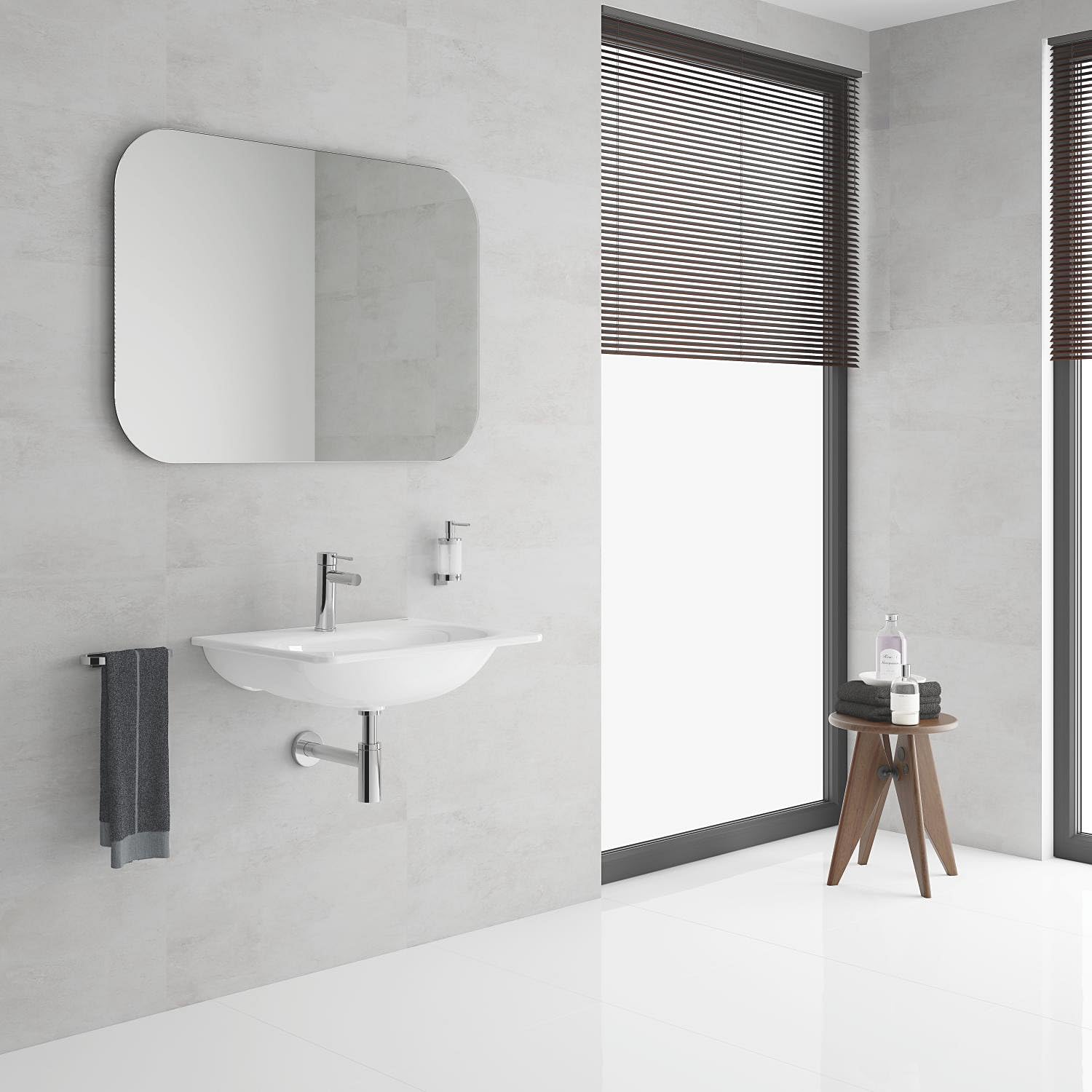 GROHE Essence Rubinetto Miscelatore Monocomando per Lavabo con Piletta Click Clack, Ecojoy, Bocca Fissa, Cromo 34294001