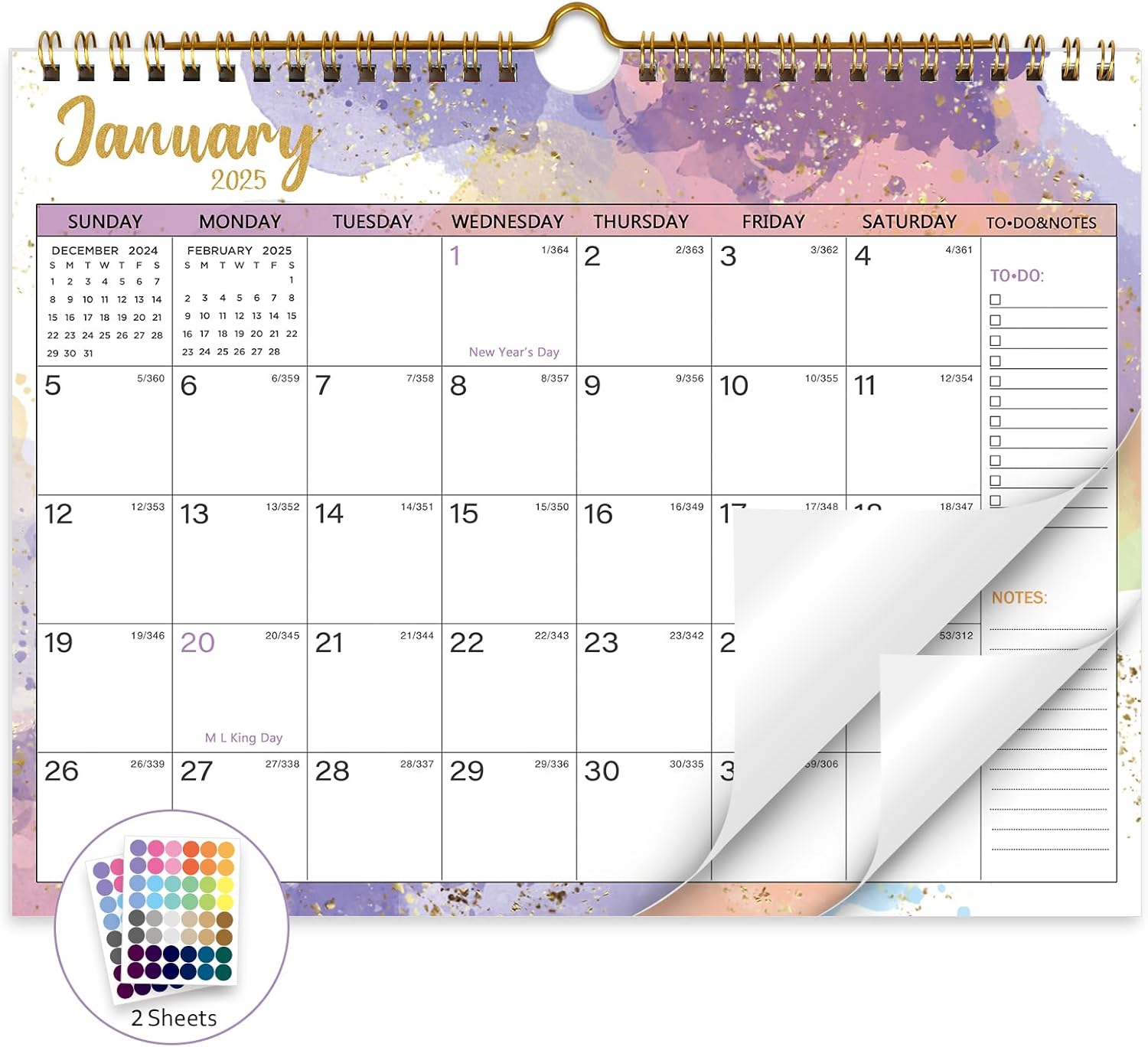 XISIDO 2025 Calendar 18 Month Wall Calendar 20252026