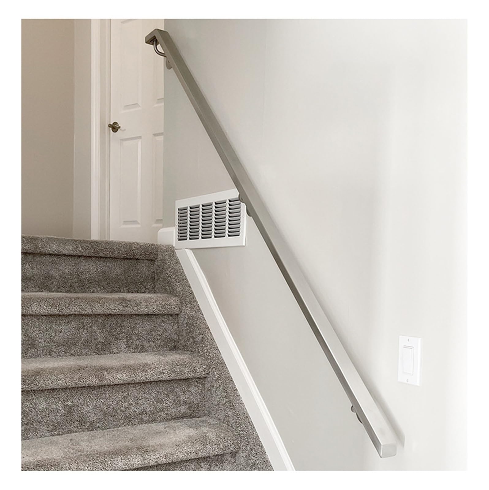 Qabyulynq One Color Customizable Stainless Steel Handrails- Durable And Stylish Wall Mounted Grab Rail (1.6Ft To 20Ft)(600Cm)